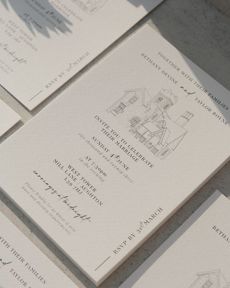 V E N U E Capture the essence of your special day with our custom wedding venue illustration invitations. A timeless keepsake for a momentous occasion. Once your illustration has been created, we can use this across a variety of stationery items such as a keepsake wall art piece or add it to your welcome sign. 〰️ #illustration #westtower #weddingvenue #weddingvenueillustration #stationery #invitations #invite #simpleinvitationcard #minimal #simplicity #modern #bridetobe Wedding Venue Illustration, Timeless Wedding Invitations, Venue Illustration, Wall Art Piece, Marriage Day, Minimal Wedding Invitation, Chic Wedding Invitations, Sign Illustration, Invite Ideas