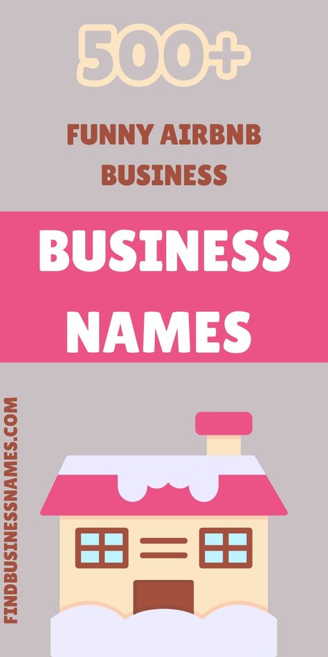 Discover the most hilarious and creative Airbnb business names that will leave you laughing out loud! 

Get inspired by these fun and unique names to add a touch of humor to your next vacation rental. 

#FunnyAirbnbBusinessNames Air Bnb Names, Creative Airbnb, Vacation Rental Business, Airbnb Business, Airbnb House, Laughing Out Loud, Rental Business, House Names, Unique Names