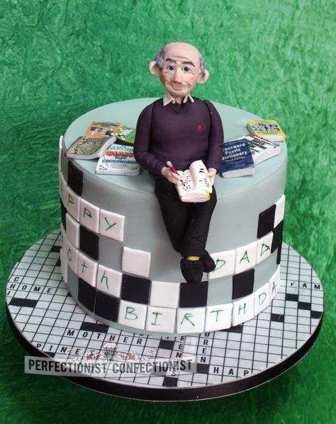 Cakes For Old Men, 80 Year Old Birthday Cake For Men, Birthday Cake For 80 Year Old Man, Birthday Cake 90 Years Old, Puzzle Cake Ideas, 90 Year Old Birthday Cake, 80 Year Old Birthday Cake, Sudoku Cake, 90th Birthday Cake Ideas