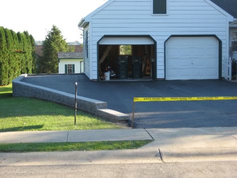 Driveway Expansion, Excavation Site, Diy Driveway, Driveway Paving, Landscaping Retaining Walls, Driveway Design, Driveway Landscaping, Garage Remodel, Deck Projects