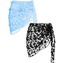 Check this out! Summer Mini Skirt For Beach Cover-up, Beachwear Mini Skirt For Beach Cover-up, White Printed Sarong For Beach Cover-up, Swimsuit Coverup Skirt, Printed Sarong For Summer Beach Cover-up, Summer Multicolor Sarong For Beach Cover-up, Beach Wrap Skirt, Wrap Bathing Suit, Skirt Chiffon