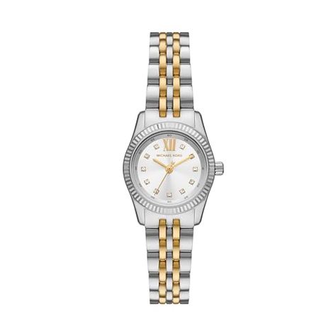 Michael Kors Lexington Women's Watch, Stainless Steel Chronograph Watch for Women Gold And Silver Watch, Amazon Orders, Michael Kors Lexington, White Watch, Engagement Ring Cuts, Two Tone Watch, Watch Model, Chronograph Watch, Michael Kors Watch