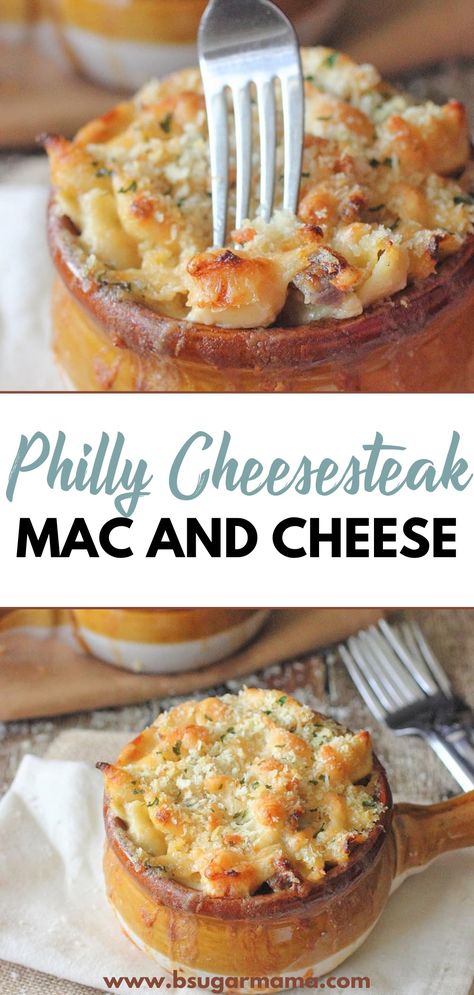 Indulge in the perfect blend of creamy macaroni and savory ribeye steak with our delectable Philly Cheesesteak Mac and Cheese! 🧀🥩✨ Pin now and savor later! Click for the full recipe. #MacAndCheese #PhillyCheesesteak #FoodieFusion Steak Mac And Cheese, Philly Cheese Steak Pasta, Cheese Steak Pasta, Sauteed Steak, Classic Mac And Cheese, Creamy Macaroni And Cheese, Creamy Mac And Cheese, Philly Cheese, Cheese Steak