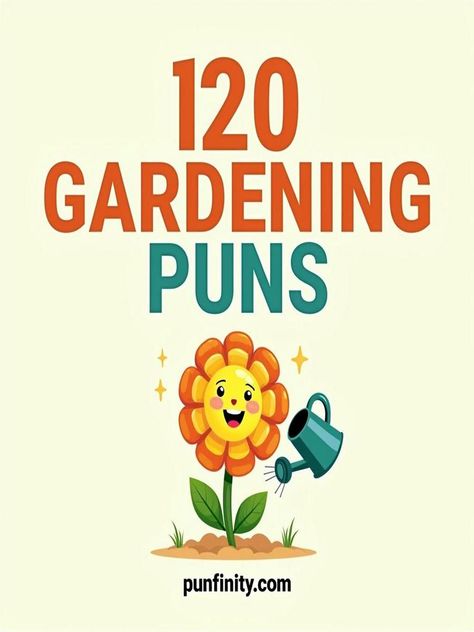 gardening puns Garden Puns, Plant Puns, Gardening Humor, Best Puns, Word Play, When It Rains, One Liner, Plant Lover, Green Thumb