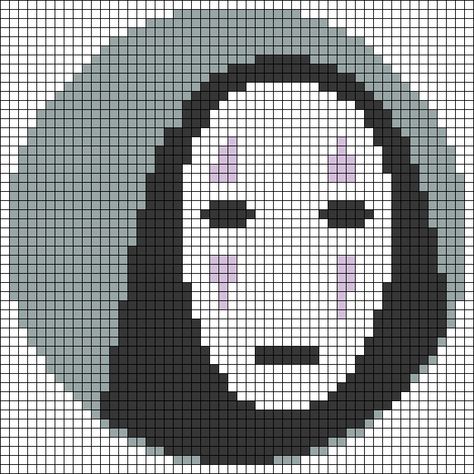 Alpha pattern #51454 | BraceletBook Studio Ghibli Crochet, Ghibli Crochet, Crochet Grid, Alpha Pattern, Studio Ghibli, Friendship Bracelet, Cross Stitch Pattern, Stitch Pattern, Ghost