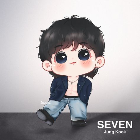 Fan Art Jungkook Cute, Jungkook Anime Pic, Jungkook Cartoon Cute, Jungkook Fanart Cute Chibi, Jungkook Cute Chibi, Jungkook Cute Drawing, Kpop Chibi Fanart, Jungkook Cute Fanart, Jungkook Chibi Fanart