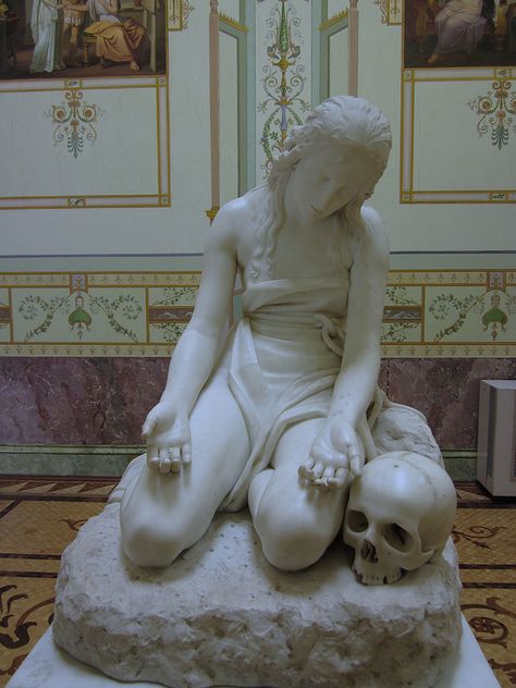 Maddalena penitente - Antonio #Canova Dark Imagery, Art Is Dead, Antonio Canova, Medieval Paintings, Maria Magdalena, Hermitage Museum, Historical Painting, Baroque Art, Mary Magdalene