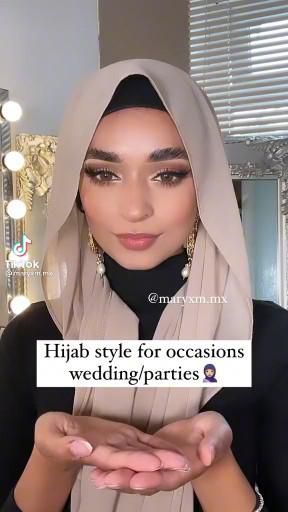 Hijab With Jwellry, Hijab With Choker Necklace, Beige Outfits For Women Dress, Hijabs For Wedding, Hijab Styles For Summer, Hijab Fashion For Wedding, Hijab Styles Wedding, Hijab With Headband, Hijab With Jewellery