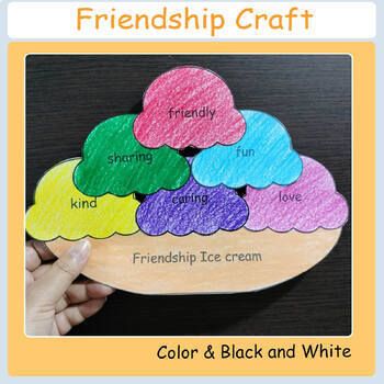 Friendship Ice cream  is a fun way for younger students to identify the qualities of a good friend. This activity is perfect to use in an elementary small group, class lesson, or individual session. The finished friendship Ice cream are also super fun to use with a bulletin board or to put around the classroom! This is a fun, interactive craft with lots of options from labeled scoops to blank scoops. I hope you love it!! Enjoy!! :)************************************************Click here to fol Friendship Craft For Preschoolers, Friendship Theme Party, A Friend Loves At All Times Craft Kids, Friends Crafts For Toddlers, Friend Crafts Preschool, Family And Friends Activities Toddlers, Activities About Friendship For Preschoolers, Friends Crafts Preschool, Preschool Friendship Crafts