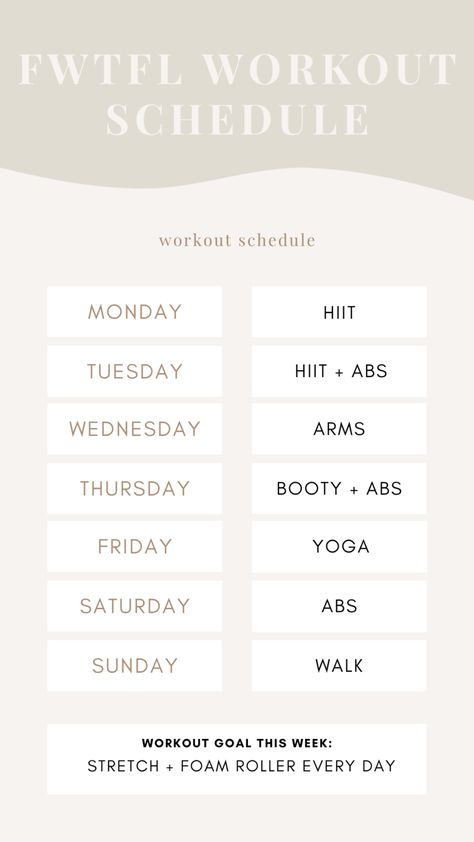 Best Workout Schedule, Core Exercises For Women, Hiit Abs, Weekly Workout Schedule, 15 Minute Workout, Workout Splits, Weekly Workout Plans, Workout Calendar, Workout Days