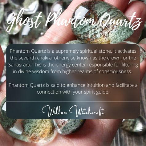 Willow Witchcraft Super 7 Crystal Meaning, Yooperlite Crystal Meaning, Phantom Quartz Meaning, Crystal Notes, Crystal Journal, Ghost Phantom Quartz, Crystal Tips, Crystal Magick, Healing Rocks