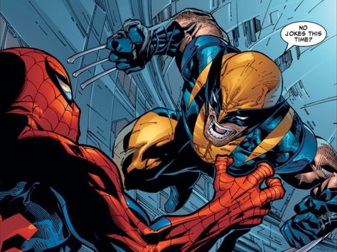 Spiderman versus Wolverine Wolverine Spiderman, Spiderman Wolverine, Muse Board, Wolverine Artwork, Marvel Retro, Wolverine Comic, Wolverine Hugh Jackman, Logan Wolverine, Comic Drawing