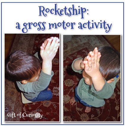 Rocketship - a game to practice gross motor skills. Space Physical Activities Preschool, Space Gross Motor Activities Preschool, Space Themed Occupational Therapy Activities, Solar System Gross Motor Activities, Outer Space Gross Motor Activities, Space Lesson Plans, Space Theme Preschool, Space Lessons, Space Preschool