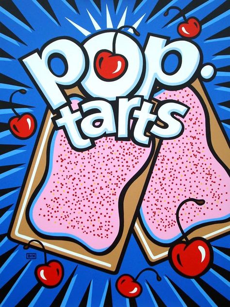 Just in regular flavours Burton Morris, Pop Art Party, Pop Art Food, Pop Art Images, Pop Tart, Pop Art Illustration, Modern Pop Art, Food Painting, Gcse Art