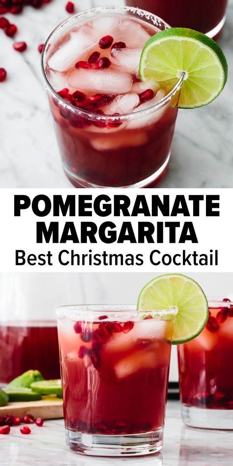 Holiday Margarita Recipe, New Years Margarita, Christmas Pomegranate Margarita, Tequila Christmas Cocktails, Holiday Drinks With Tequila, Winter Margarita Recipe, Pomagranet Recipe Drink, Holiday Margaritas Christmas Drinks, Pom Margarita Recipe