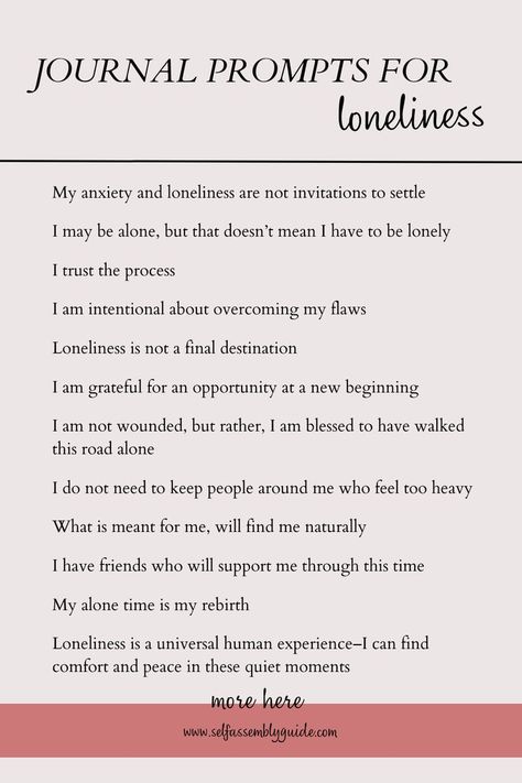 affirmations for loneliness Self Confidence Books, Move To A New City, List Of Affirmations, Feeling Of Loneliness, Self Confidence Quotes, Powerful Affirmations, Best Relationship Advice, Self Confidence Tips, Journal Writing Prompts