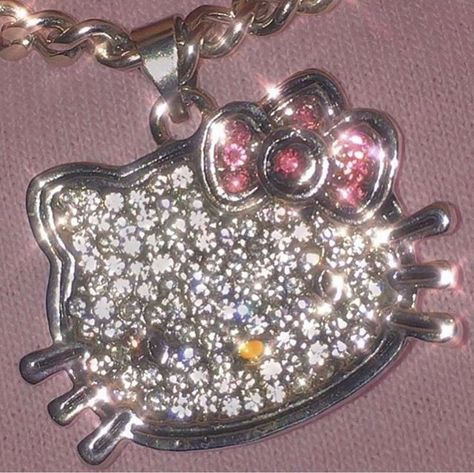 Hello Kitty, Kitty, Crystals, Pink, White