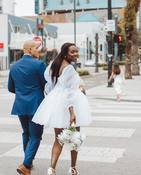 Nagela & Ricardo first got in touch about 5 weeks before their courthouse wedding in downtown Orlando and I’m so glad they did. They’re a beautiful couple who were full of joy, easy to work with, and clearly so in love.⁠ ⁠ We started off like we usually do by meeting in front of the courthouse doors 10 minutes before their ceremony appointment. We went through security together, headed to the 3rd floor and got them hitched before heading outside to play around in front of the courthouse and i... Nyc Courthouse Wedding, Courthouse Marriage, Realistic Wedding, City Hall Wedding Photos, Makeup Photoshoot, Downtown Orlando, Photoshoot Makeup, City Hall Wedding, Courthouse Wedding