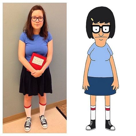 25 Super Last-Minute Halloween Costumes That Will Blow People's Minds Funny Halloween Costumes For Women, Bobs Burger, Snowman Costume, Comic Con Costumes, Tina Belcher, Halloween Costumes For Women, Diy Halloween Costumes For Women, Hallowen Costume, Diy Halloween Costumes Easy