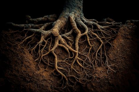 Tree Roots Underground, Tree Root Painting, Tree Roots Painting, Textured Tree Art, Tree Roots Illustration, Tree Roots Drawing, Tree Roots Art, Underground Drawing, Tree Root System