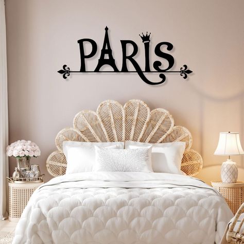 PRICES MAY VARY. Paris Wall Decor: Not only does this metal wall art showcase your love for Paris, but it also adds a touch of elegance and charm to any room. The letter A of our modern Paris wall art is designed into the pattern of Eiffel Tower, which will remind you of the real eiffel tower and romantic paris when you see it, making your room more charming and elegant Sturdy and Solid: The parisian eiffel tower decor is made of quality metal, solid structure, sturdy texture, strong design, ser Paris Bedroom Ideas For Teens, Paris Room Decor Ideas, Paris Room Ideas, Paris Bedroom Decor Ideas, Paris Bedroom Ideas, Pink Paris Bedroom, Fashion Bedroom Decor, Paris Theme Bedroom, Paris Inspired Bedroom