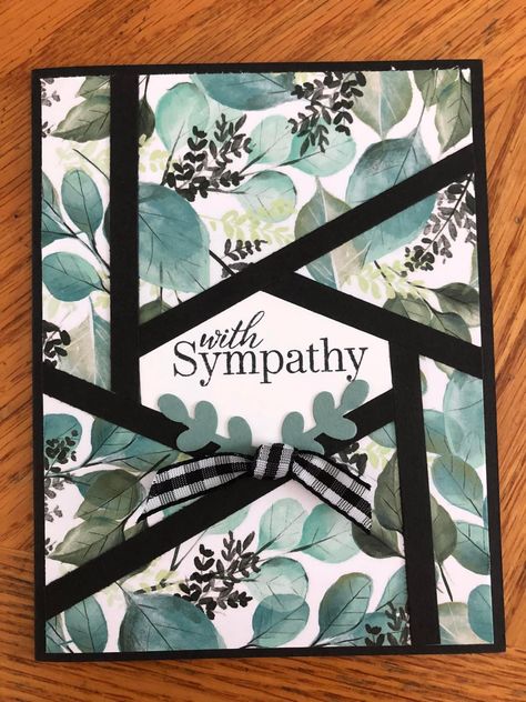 Stampin Up Sympathy Cards, Patchwork Cards, Hexagon Cards, Designer Paper Cards, With Sympathy, Sympathy Cards Handmade, Fancy Fold Card Tutorials, Hand Made Greeting Cards, Shaped Cards