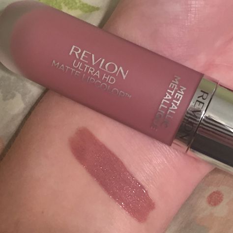 Revlon Ultra HD Metallic Matte Lipcolor in 680 HD Glam, a metallic Mauve Rose Rosy Mauve Lipstick, Mauve Pink Lipstick, Cool Toned Mauve Lipstick, Dark Maroon Lipstick, Mauve Lipstick Drugstore, Mauve Matte Lipstick, Black Liquid Lipstick, Maroon Lipstick, Maybelline Lipstick