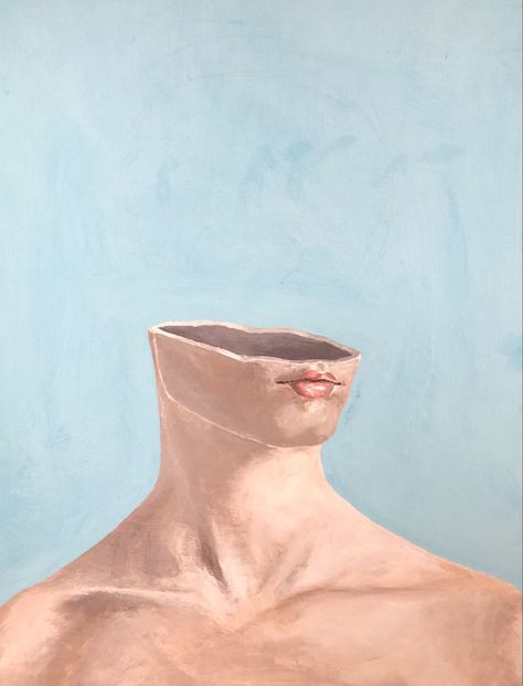 Surreal Human Art, Aesthetic Surreal Art, Surreal Face Art, Surrealism Reference Photos, Surreal Art Portrait, Surreal Body Art, Oil Pastel Art Surrealism, Surreal Self Portrait Painting, Surreal Art Ideas Inspiration