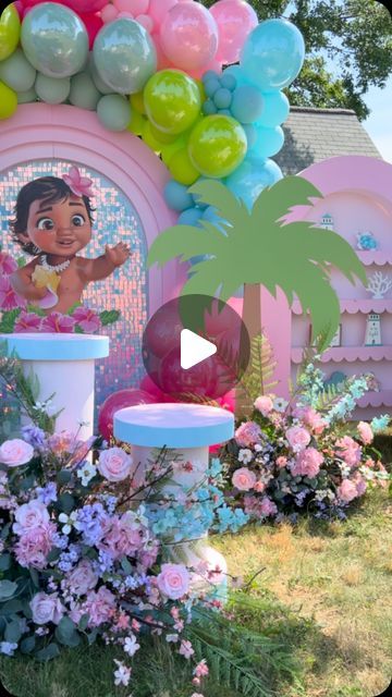 Moana Centerpieces Ideas, Moana Centerpieces, Festa Moana Baby, How Far Ill Go, Hamptons Wedding, Moana Birthday Party, Moana, Southampton, Mario Bros