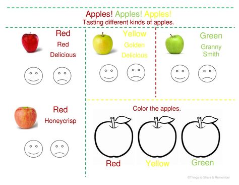 Apple Taste Test, Apple Tasting, Apple Outline, Preschool Apple Theme, Apple Kindergarten, Color Worksheets For Preschool, Apple Lessons, Nutrition Tracker, Dark Chocolate Nutrition