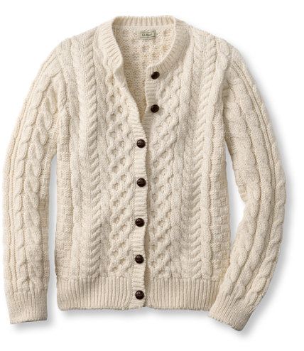 1912 heritage fisherman sweater. perfection! Irish Sweaters Women, Irish Sweaters, Irish Knit Sweaters, Chunky Cable Knit Cardigan, Irish Sweater, Polar Vortex, Sweaters Women, Classic Cardigan, Fisherman Sweater