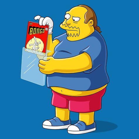 Comic Book Guy Simpsons, The Simpsons Guy, Baseball Card Shop, Comic Book Guy, Comic Book Store, Cool Boys, Comic Store, Home Tattoo, Comic Shop