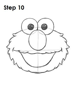 Draw Elmo Step 10 Elmo Painting Canvas, Disney Pencil Drawings, Disney Drawings Sketches, Pencil Drawing Tutorials, Easy Cartoon Drawings, Disney Art Drawings, Pencil Drawings Easy, Sketches Easy, Drawing Tutorials