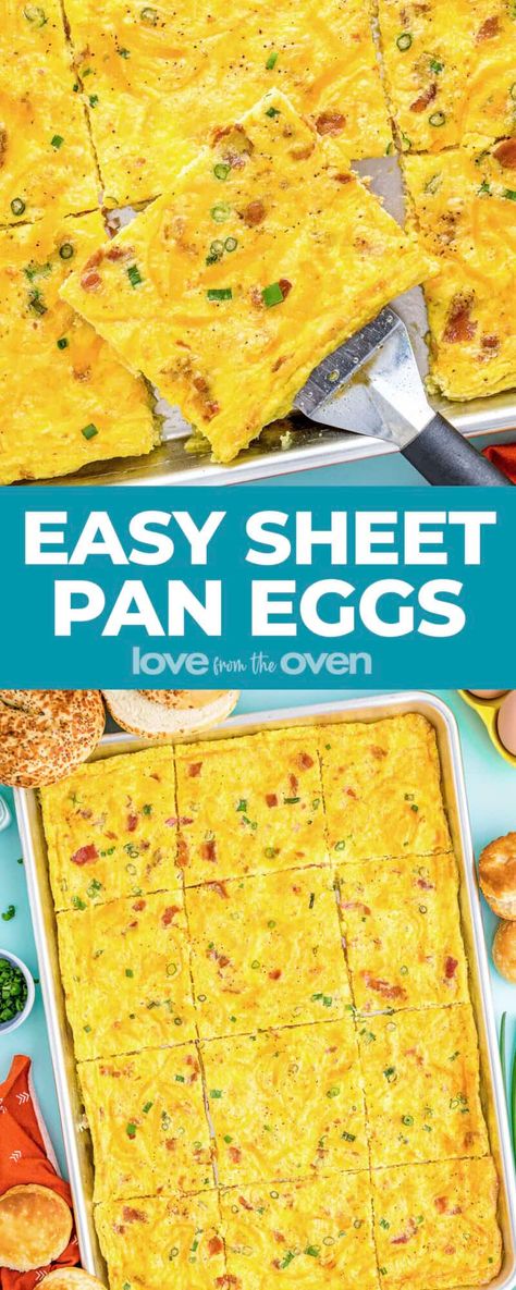 Baked Egg Scramble, Sheet Eggs For Sandwiches, How Long To Cook Eggs In Oven, Sheet Pan Egg Casserole, Easy Sheet Pan Eggs, Healthy Sheet Pan Eggs, Pan Of Eggs In Oven, Taste Of Home Breakfast Recipes, Scrambled Eggs In Oven Sheet Pan