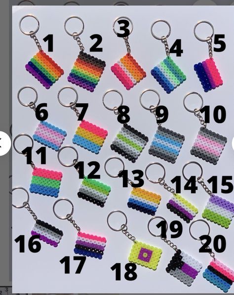 Pride Perler Bead Patterns, Pride Kandi, Pride Stuff, Diy Kandi Bracelets, Hamma Beads Ideas, Diy Kandi, Pride Jewellery, Perler Bead Templates, Beads Designs