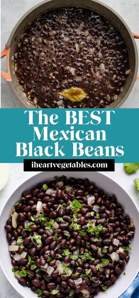 Black Beans As A Side Dish, Mexican Bean Side Dish, Black Beans Recipe Canned, Black Beans Crockpot Recipes, Mexican Black Bean Recipes, Beans For Taco Bar, Can Black Beans Recipe Easy, Sides To Go With Walking Tacos, Easy Canned Black Beans