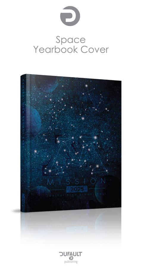 Use your mascot and city/school graphics to create the constellations in the sky. Space Book Cover Ideas, Yearbook Space Theme, Space Theme Yearbook, Space Book Cover, Astronomy Book Aesthetic, Constellations Graphic Design, Constellations In The Sky, School Graphics, City School