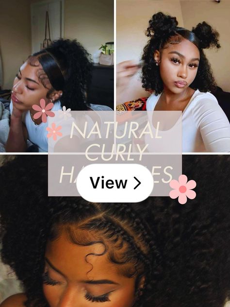 Lemon8 · NATURAL CUTE HAIRSTYLES🎀💇🏽‍♀️ · @🌸🌷🫧🌼 Natural Cute Hairstyles, Cute Hairstyles, Curly Hair Styles, Hairstyles, Hair Styles, Hair, Nature