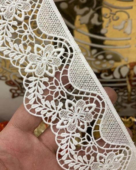 Pre-book our stunning GPO lace collection now and step into timeless elegance. Limited spots available, reserve yours today! 💫 #gpocollection #PreBooking #elegantlaceencasa🧚🏼‍♀️ Schiffli Borders, Laces Designs Pattern, Different Types Of Lace, Carrickmacross Lace, Artistic Garden, Embroidery Sketch, Chicken Kari, Lace Collection, Lace Art