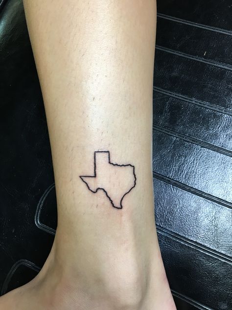 Texas Outline Tattoo, Small Texas Tattoo, Texas Tattoo For Men, Area Code Tattoos, Texas Tattoo, Texas Outline, Texas Tattoos, Beginner Tattoos, Irish Tattoos