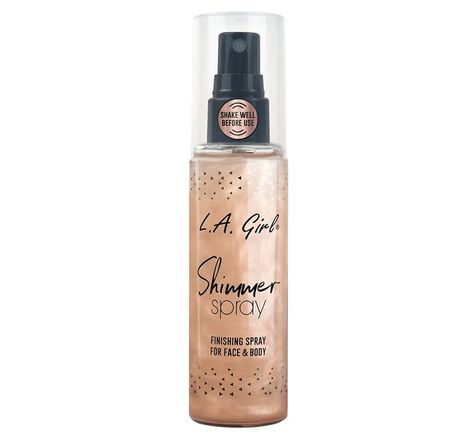 LA Girl Rose Gold Shimmer Face & Body Spray – Glam Raider Shimmer Spray, La Girl Cosmetics, Look Rose, Shake Bottle, Lip Scrubs, The Glow Up, Cheap Makeup, Finishing Spray, Makeup Setting Spray