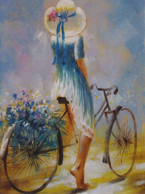 Untitled | Explore loretoidas' photos on Flickr. loretoidas … | Flickr - Photo Sharing! Bicycle Painting, Bicycle Art, 수��채화 그림, Tableau Art, Bike Art, Art And Illustration, Beautiful Paintings, Painting Inspiration, Art Works