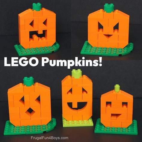 Lego Building Ideas, Jack O Lantern Diy, Lego Harry Potter Moc, Lego Pumpkin, Arts And Crafts For Kids Toddlers, Lego Halloween, Lego Challenge, Lantern Craft, Lego Club