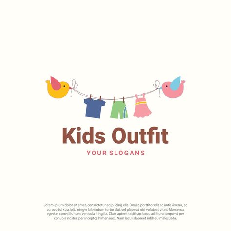 Kids Apparel Logo, Kids Shop Logo Ideas, Kidswear Logo Design, Kids Clothes Logo Design Ideas, Kids Clothing Logo, Kids Clothing Brand Logo, Baby Brand Logo Design, Kids Boutique Logo, Baby Boutique Logo