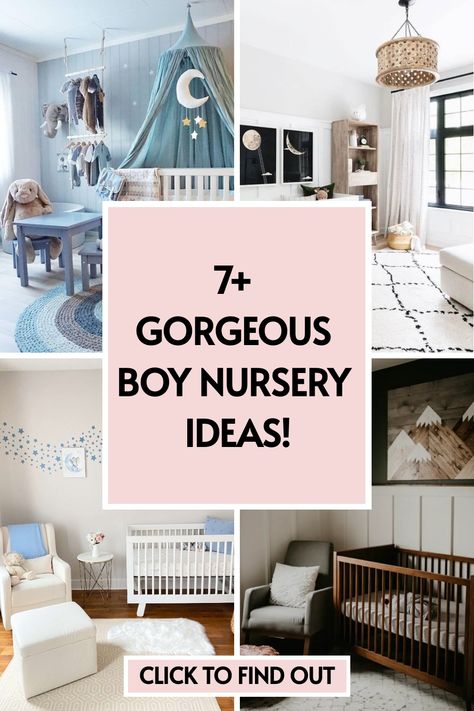 7 boy nursery ideas Baby Boy Space Theme Nursery, Boy Nursery Rugs, Nursery Rugs Boy, Bold Nursery, Boy Nursery Ideas, Star Themed Nursery, Nursery Window Treatments, Night Nursery, Brown Nursery