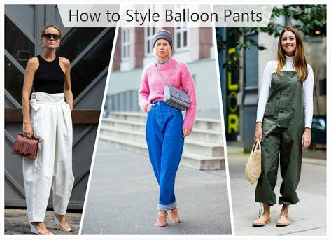 To show how to style balloon pants, I rounded up some of my favorite pairs, accompany with some styling tips that suit you well. Balloon Pants Outfit, Balloon Pants, Faded Jeans, Plain Tops, Edgy Look, Light Wash Jeans, Matching Top, Styling Tips, Street Chic