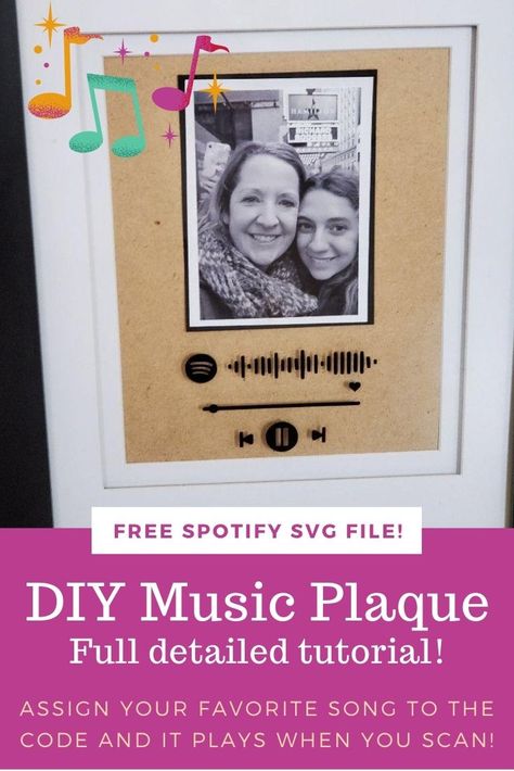 As seen all over TikTok, make a personalized Spotify art glass with a free barcode to a specific song.  Full detailed tutorial on how to find a Spotify barcode and how to upload it into Cricut Design Space.  Plus a FREE forward/back button SVG file to use! Acrylic Music Plaque Diy, Acrylic Song Plaque Diy, How To Make Spotify Glass Art, Glass Music Plaque, Diy Spotify, Spotify Glass Art, Spotify Acrylic, Spotify Template, Spotify Art