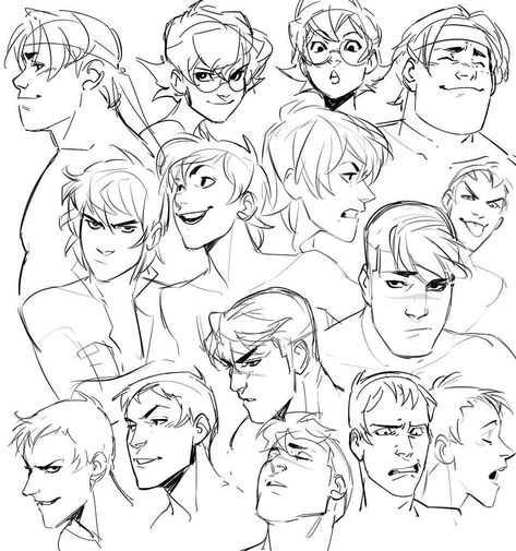 See this Instagram photo by @xafeelgood • the paladins, a sketch: hunk, pidge, Keith, lance, and shiro Facial Expressions Drawing, Face Sketch, Drawing Expressions, Arte Sketchbook, Poses References, Voltron Legendary Defender, 영감을 주는 캐릭터, Character Design References, Facial Expressions