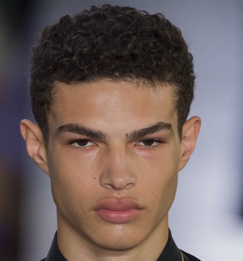 Male Model Makeup, Male Eyebrows, Makeup Collage, Types Of Eyebrows, Light Brown Skin, Male Model Face, Warm Brunette, Body Study, Mixed Curly Hair