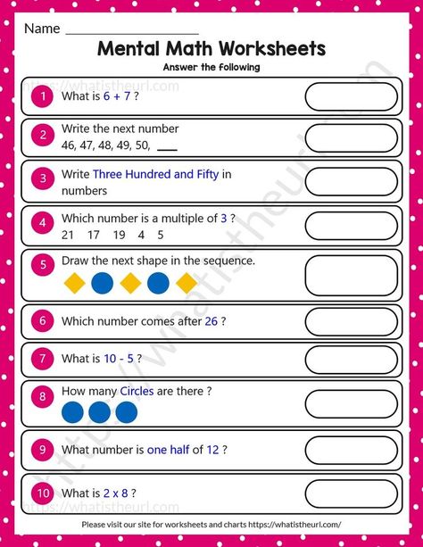 This is a PDF for mental maths for Grade 1 students. There are 2 pages in it.Please download the PDF Mental Maths for Grade 1 – Exercise 6 Teaching Syllables, English Poems For Kids, Mental Maths, Mental Maths Worksheets, Envision Math, Creative Math, Mathematics Worksheets, Math Anchor Charts, Math Tutorials